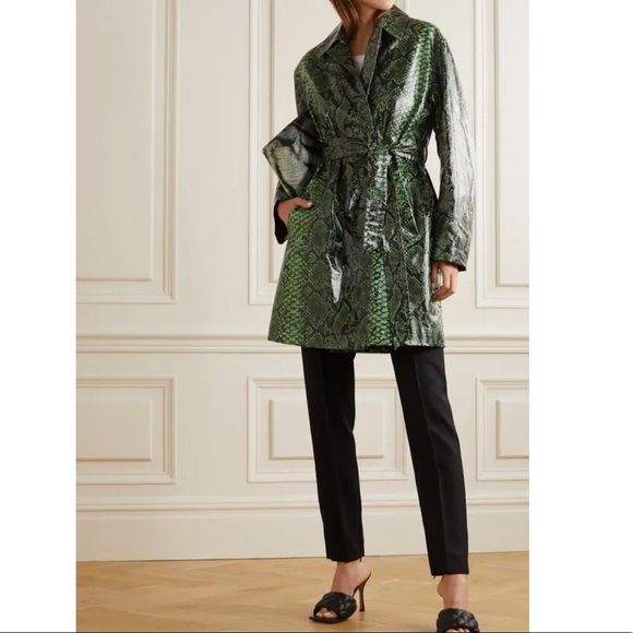 DRIES VAN NOTEN
Snake-Print Coated Cotton-Blend Trench Coat - Picture 4 of 7